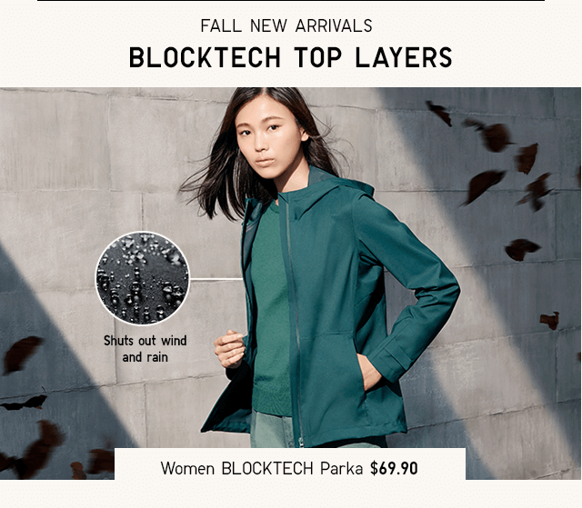 BLOCKTECH TOP LAYERS - WOMEN BLOCKTECH PARKA $69.90