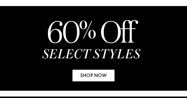 60% off select styles bb