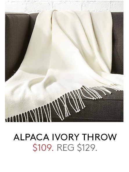 alpaca ivory throw