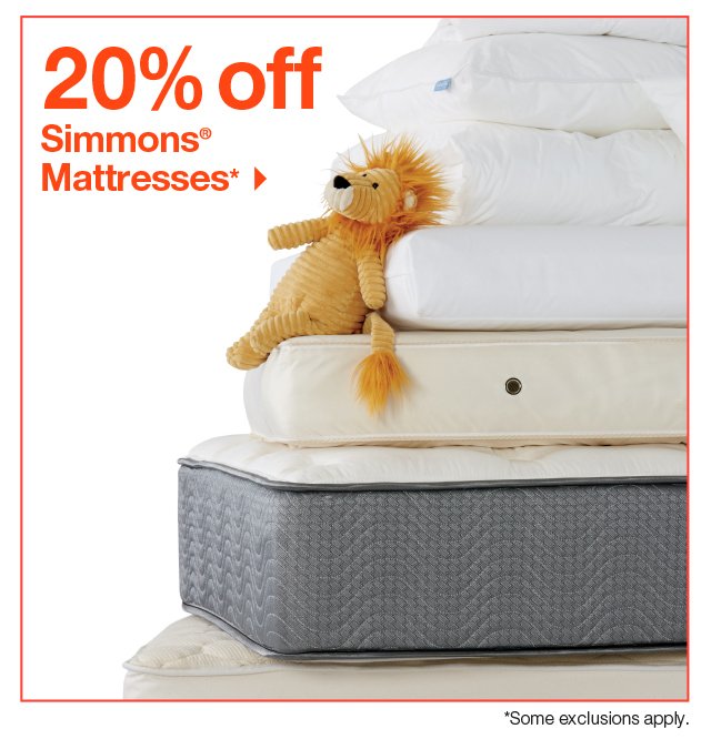 Ends Today: Shop 20% off Simmons Mattresses