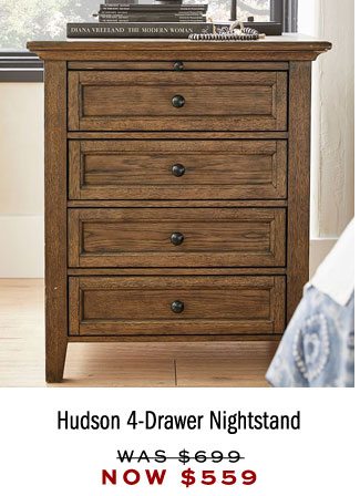 Hudson 4-Drawer Nightstand