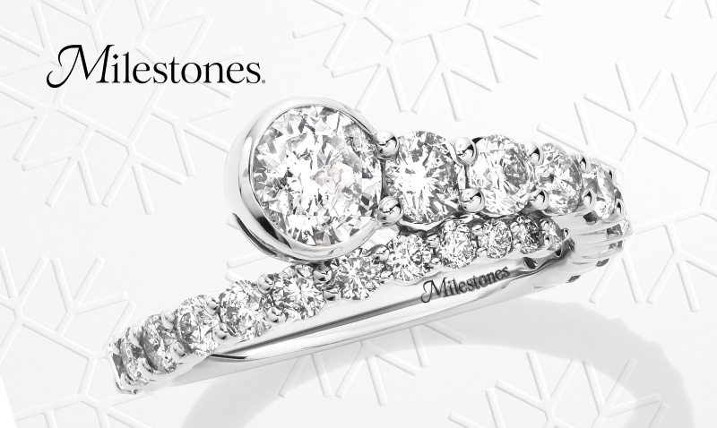 Milestones Diamond Bypass Ring