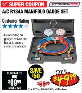 View A/C R134A MANIFOLD GAUGE SET