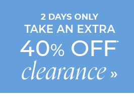 40% Off All Clearance*