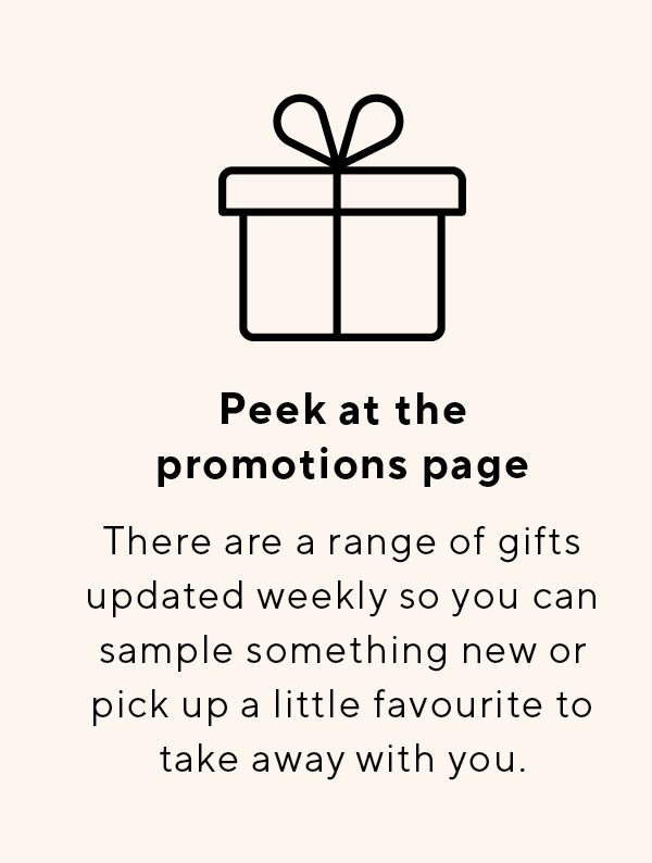 Peek at the promotions page
