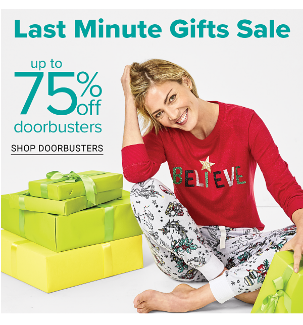 Last Minute Gifts Sale! Up to 70% off Doorbusters - Shop Doorbusters