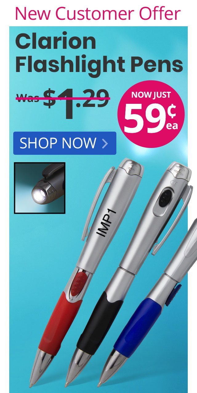 Clarion Flashlight Pens for only 59¢ each!