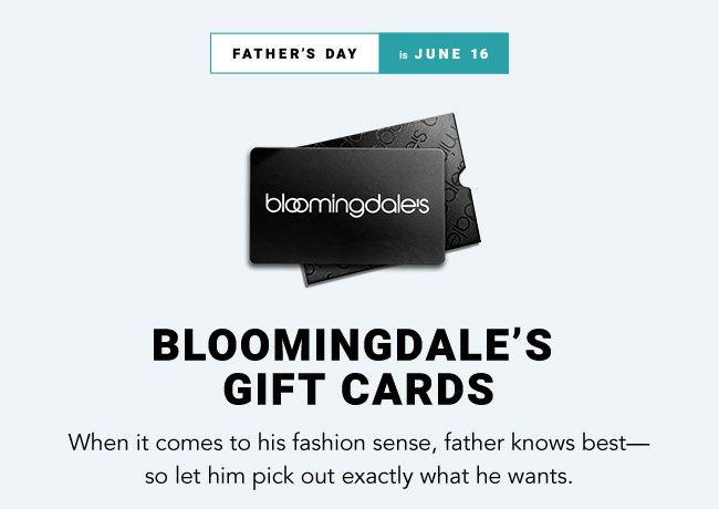 BLOOMINGDALE'S GIFT CARDS