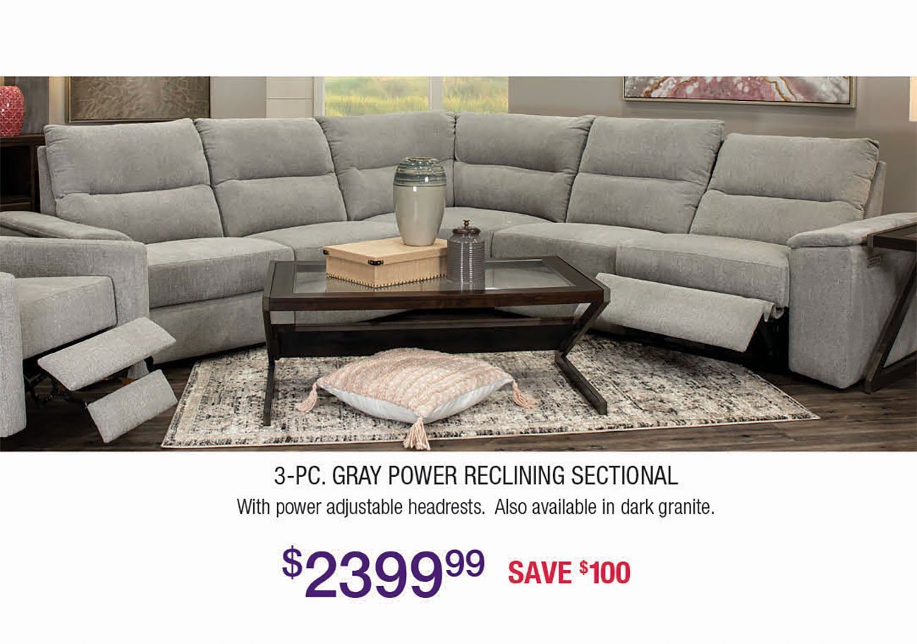 Gray-Power-Reclining-Sectional