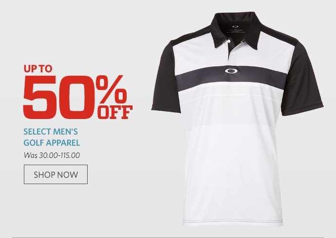 UP TO 50% OFF | Select Men's Golf Apparel | Was 30.00-115.00 | SHOP NOW