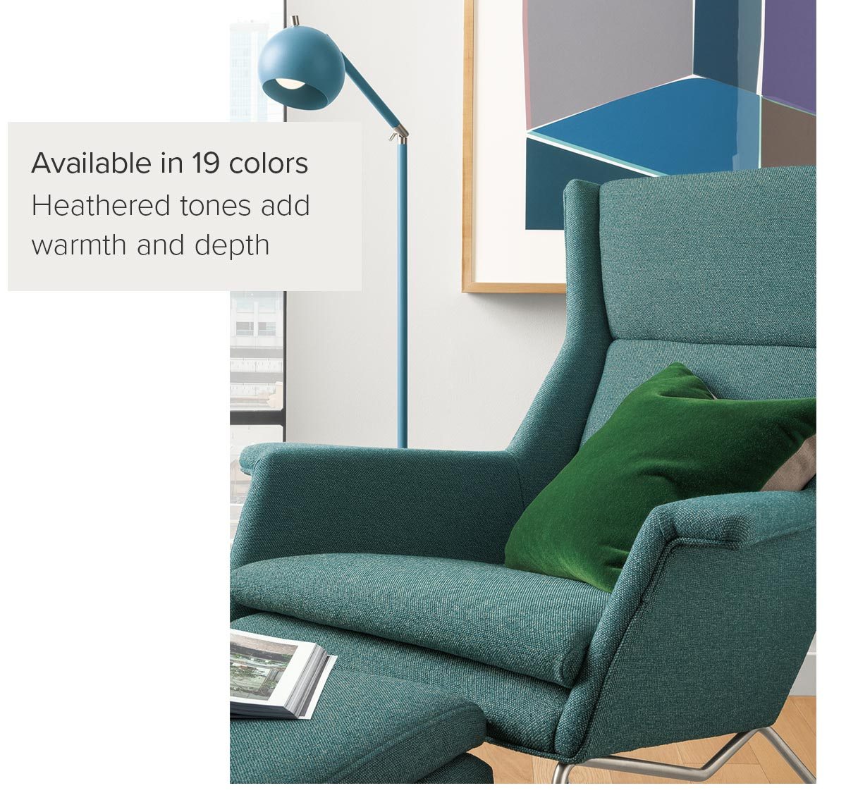 Available in 19 colors: Heathered tones add warmth and depth.