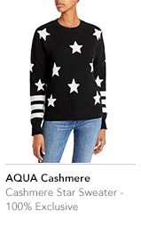 AQUA Cashmere | Cashmere Star Sweater - 100% Exclusive