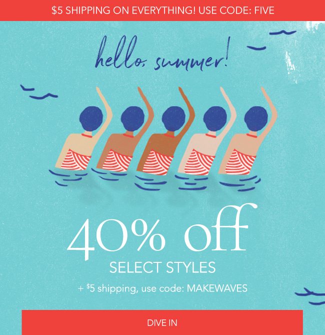 40% off select full-price styles
