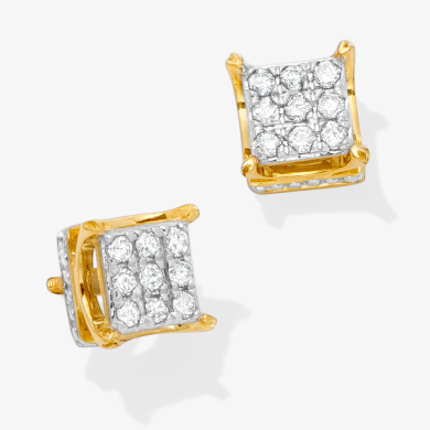 Men's Diamond Earrings 1/4 ct tw 10K Yellow Gold