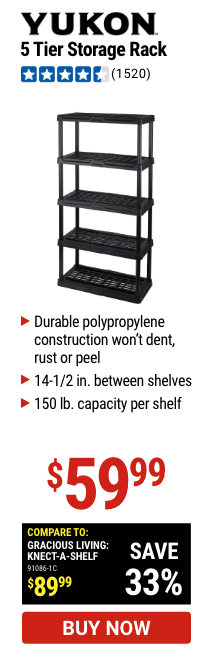 YUKON: 5 Tier Storage Rack