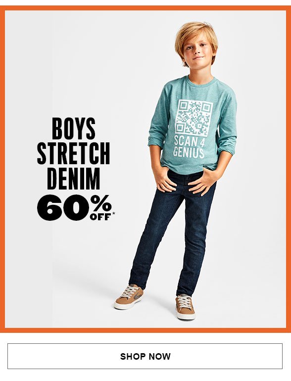 Boys Stretch Denim 60% Off