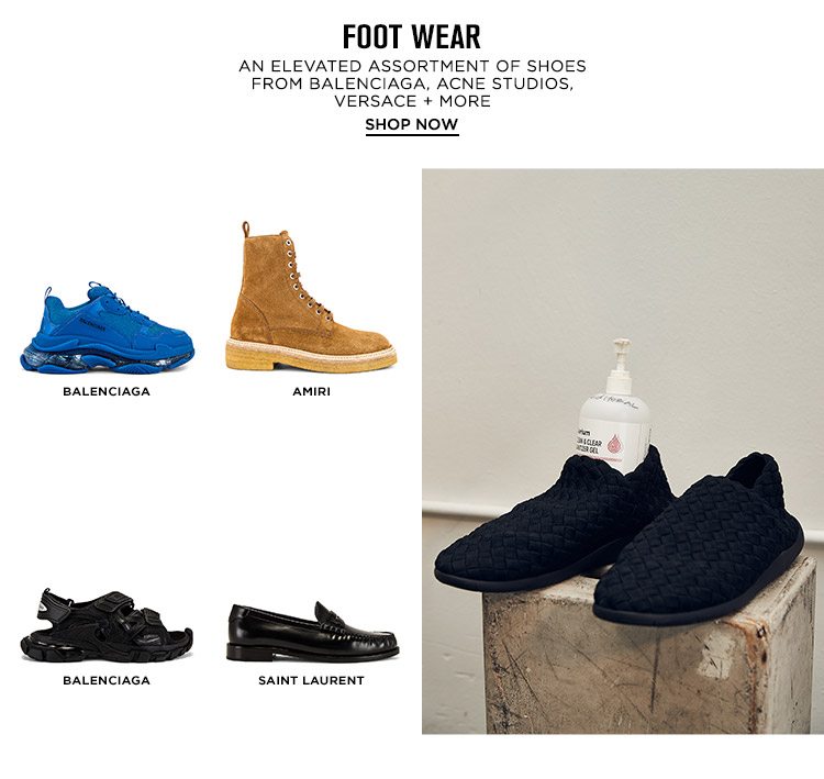Foot Wear: An elevated assortment of shoes from Balenciaga, Acne Studios, Versace + more - Shop Now
