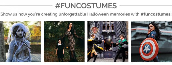Show us how you're creating unforgettable Halloween memories with #funcostumes.