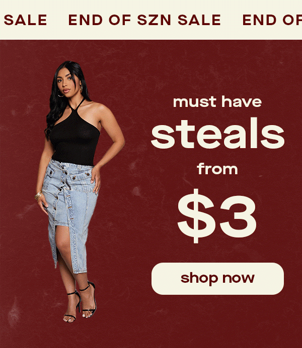 END OF SZN SALE must have steals shop now