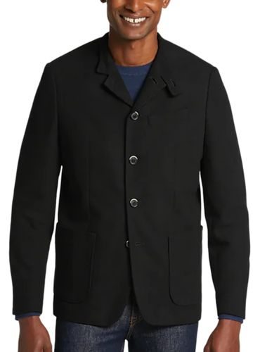 Awearness Kenneth Cole Modern Fit Nehru Jacket Black