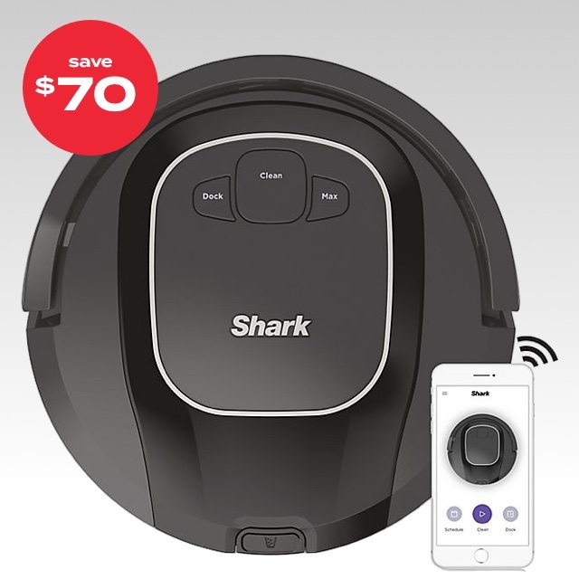 save $70 | Shark ION Robot® RV871 Wi-Fi connected multi-surface cleaning vacuum