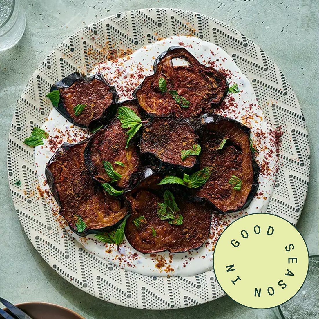 Melty Pan-Fried Eggplant with Yogurt, Mint, and Sumac
