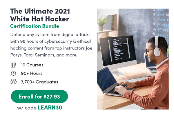 The Ultimate 2021 White Hat Hacker Certification Bundle