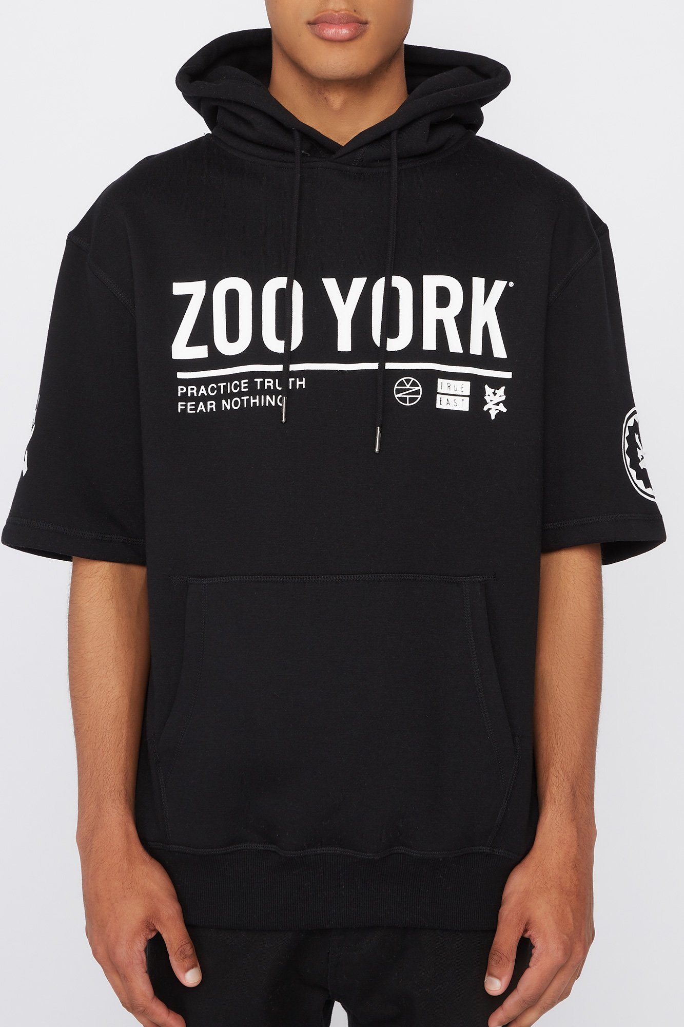 Image of Zoo York Mens Short Sleeve Logo Hoodie