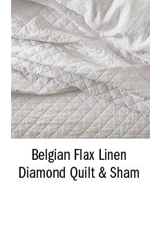 Belgian Flax Linen Diamond Quilt & Sham