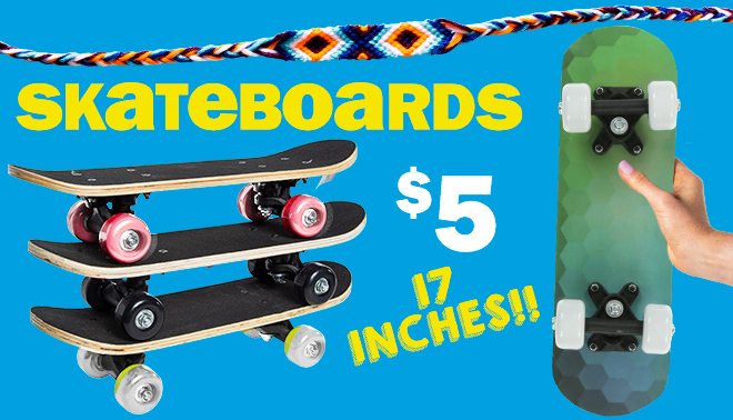 skateboards: $5! 17 inches!