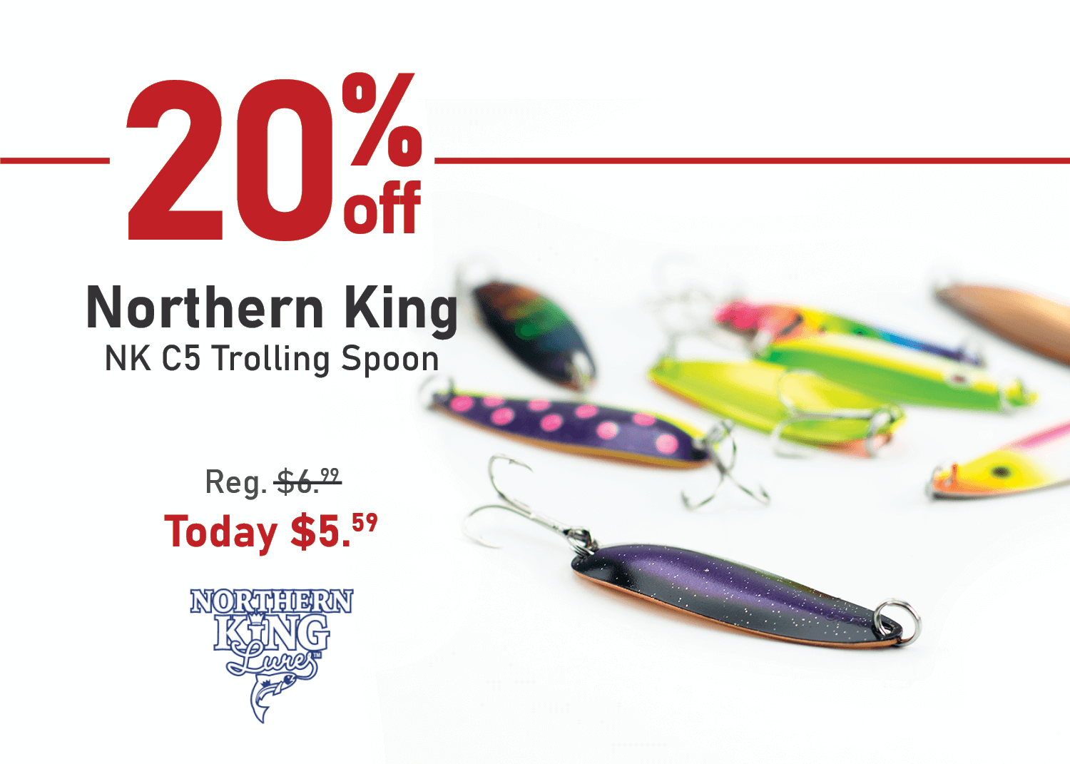 Save 20% on the Northern King NK C5 Trolling Spoon