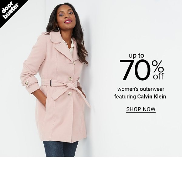 up to 70% off women's outerwear featuring Calvin Klein - Shop Now