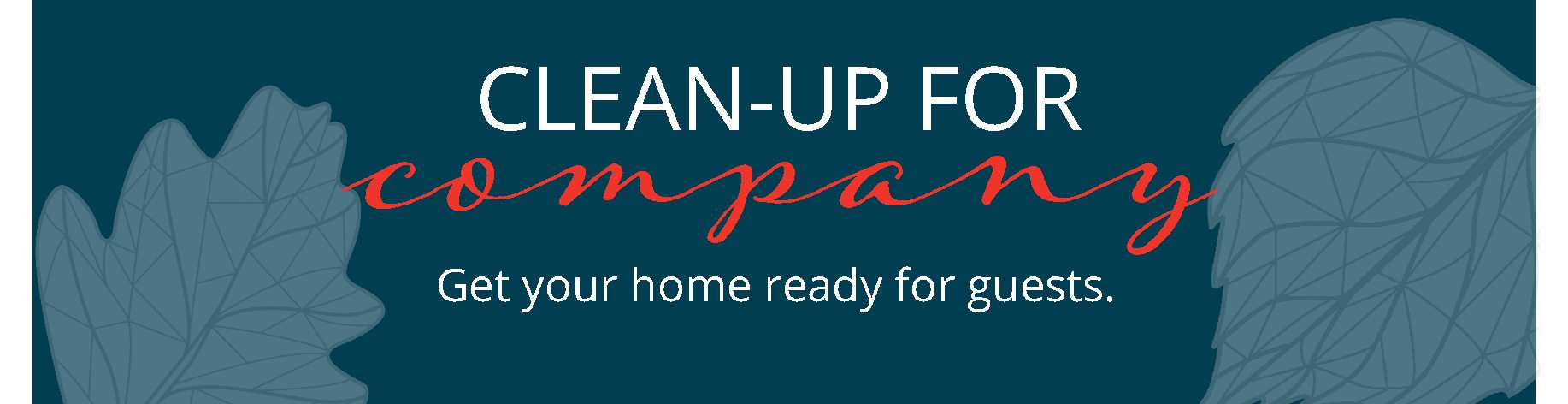 Clean-up for company | Get your home ready for guests.