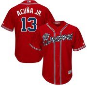 Majestic Ronald Acuna Jr. Atlanta Braves Scarlet Alternate Official Cool Base Player Jersey