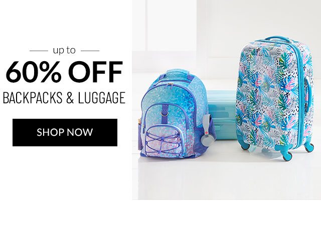 UP TO 60% OFF BACKPACKS & LUGGAGE