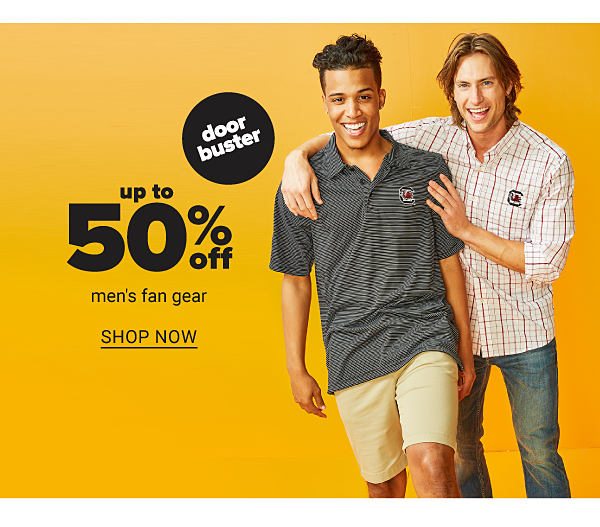 Up to 50% off Men's Fan Gear - Shop Now