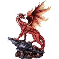 Flaming Dragon Statue