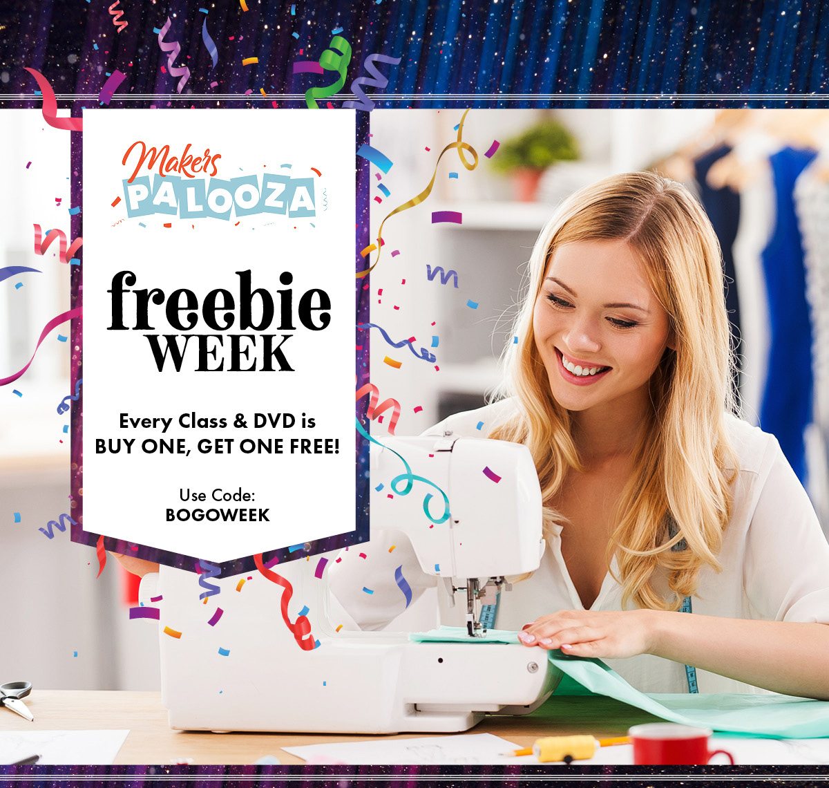 - FREEBIE WEEK - Every Class & DVD is Buy One, Get One Free! Use Code: BOGOWEEK