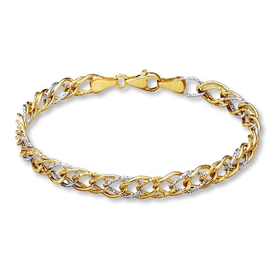 Kay Bracelet 10K Two-Tone Gold 7.5 Length