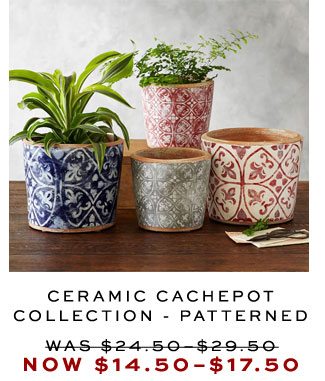 CERAMIC CACHEPOT COLLECTION - PATTERNED