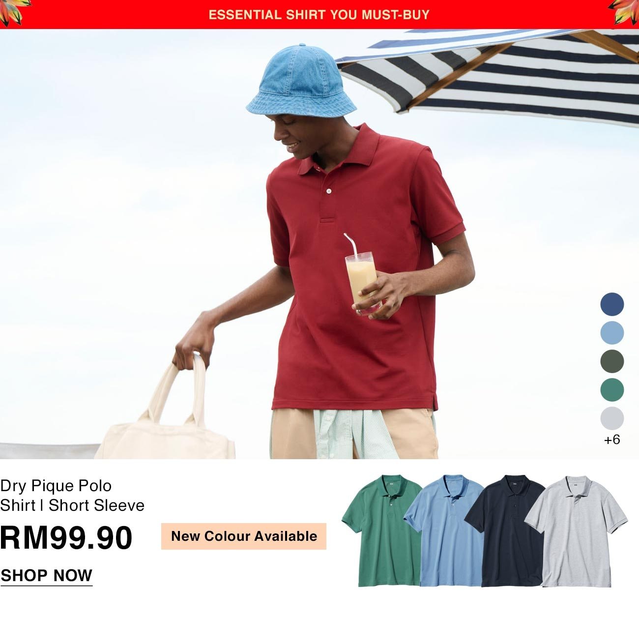 Dry Pique Polo Shirt | Short Sleeve