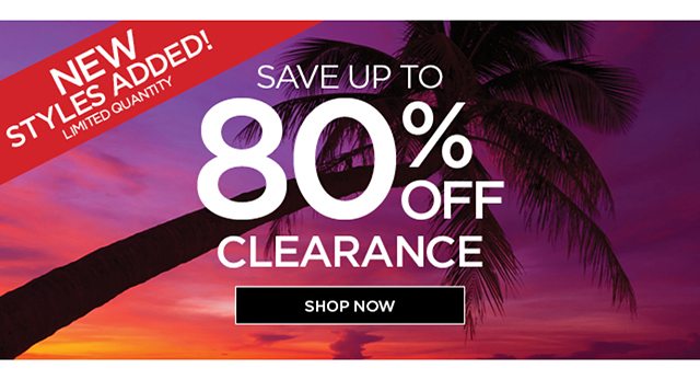 Save Up To 80% OFF Clearance