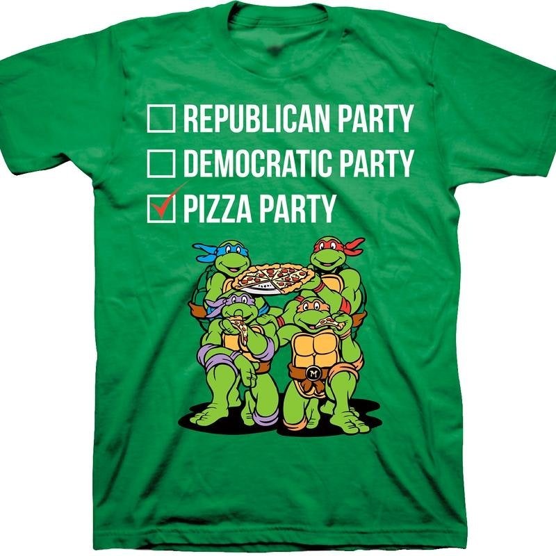 TMNT Vote Pizza Party T-Shirt