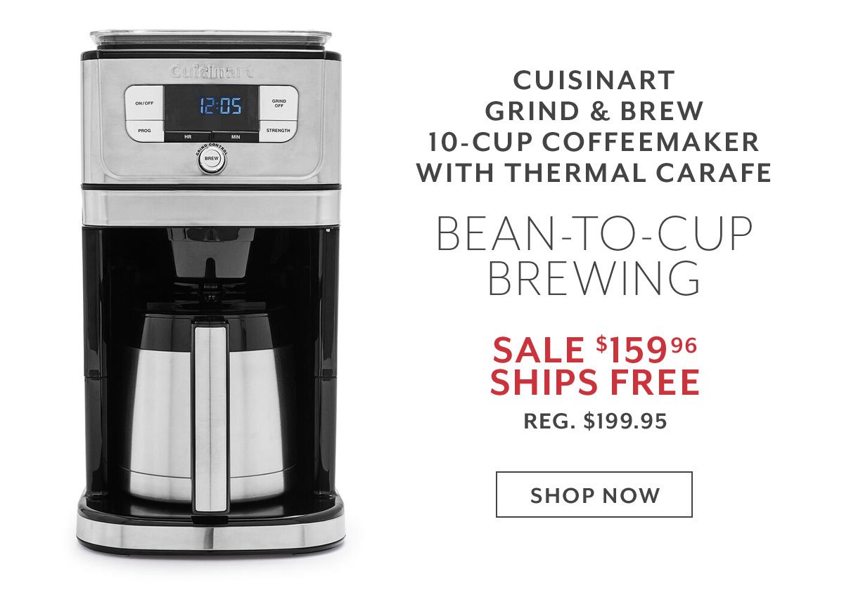 Cuisinart Grind & Brew 10-Cup Coffeemaker with Thermal Carafe