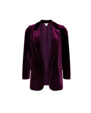 Velvet blazer purple