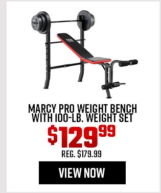 Marcy Pro Weight Bench with 100-lb. Weight Set