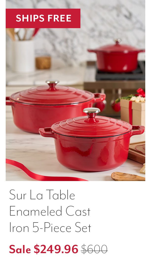 Sur La Table Enameled Cast Iron 5-Piece Set