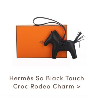 Hermes So Black Touch Croc Rodeo Charm