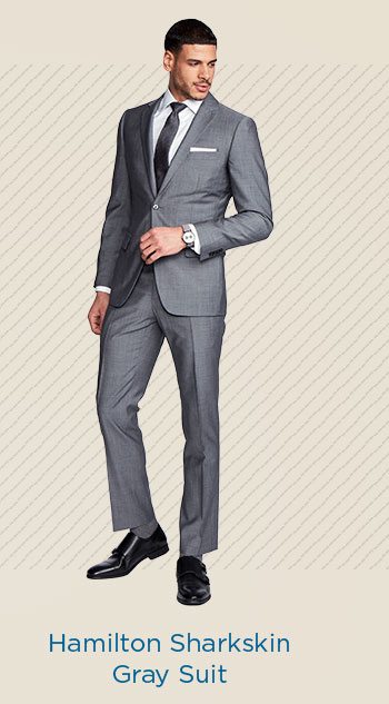 Hamilton Sharkskin Gray Suit