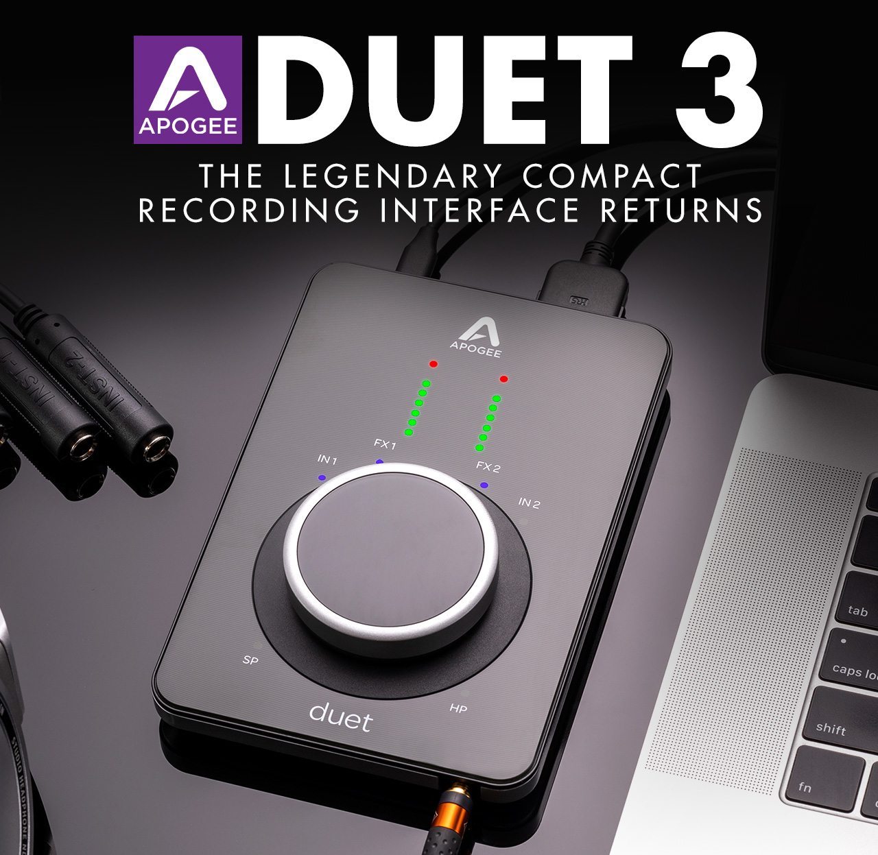 Apogee Duet 3: The Legendary Compact Recording Interface Returns